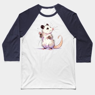 Opossum Art Baseball T-Shirt